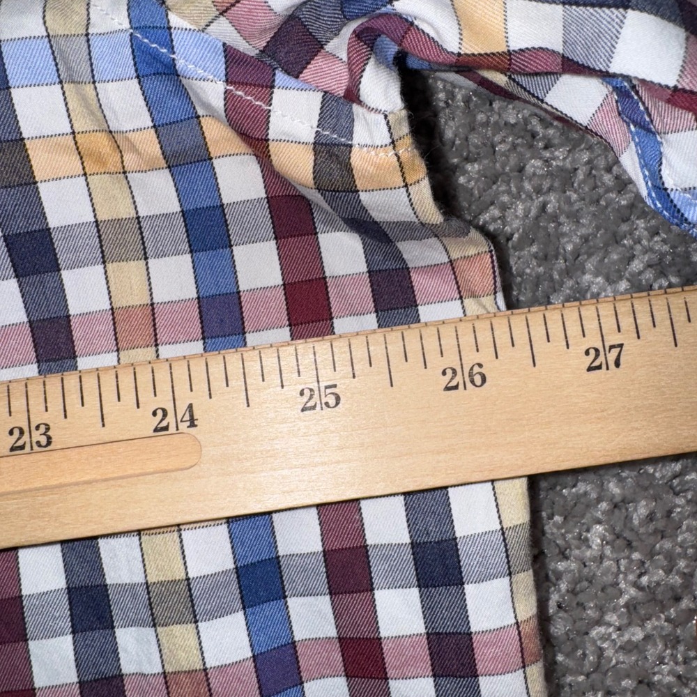 Johnnie-O Mens XXL Dartmouth Merlot Plaid Button Down Shirt Long Sleeve NEW - Picture 6 of 10